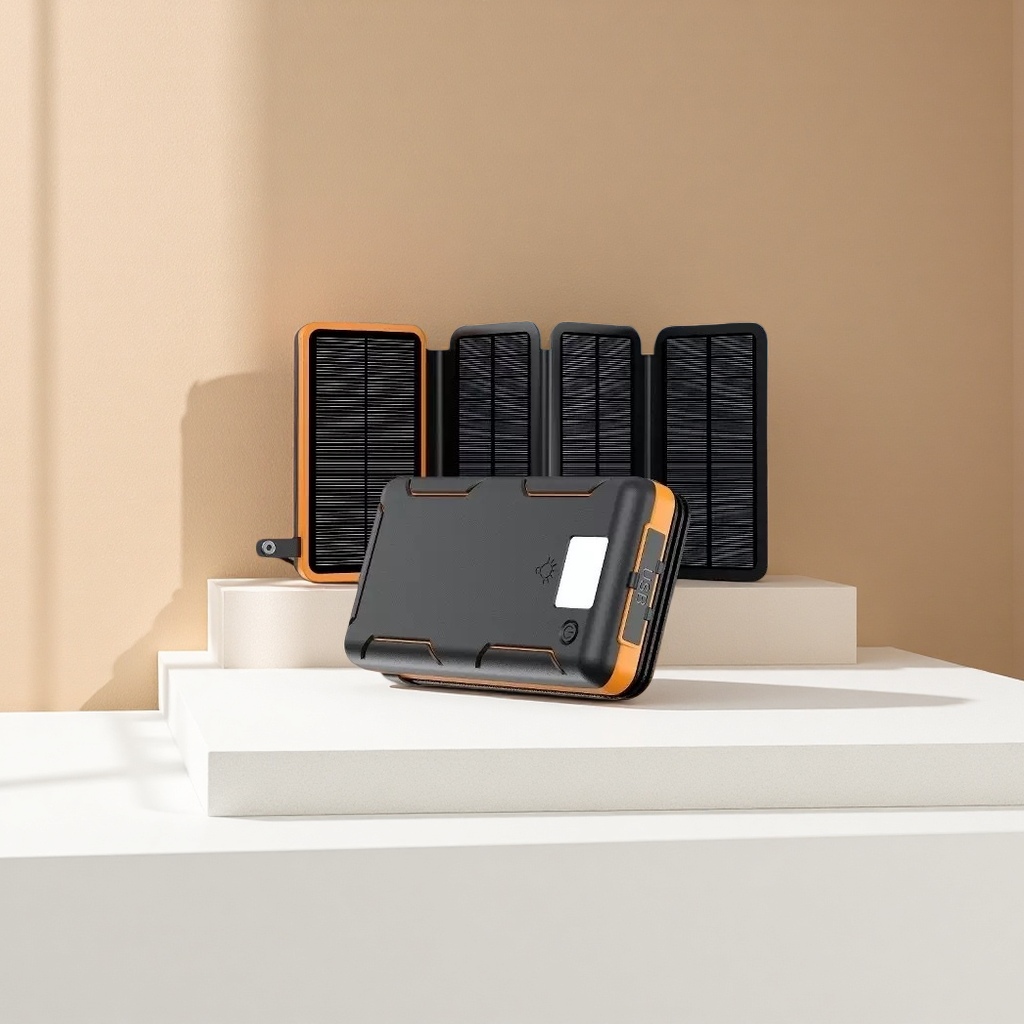折叠太阳能充电宝 20000mAh 双面光伏快充便携户外电源