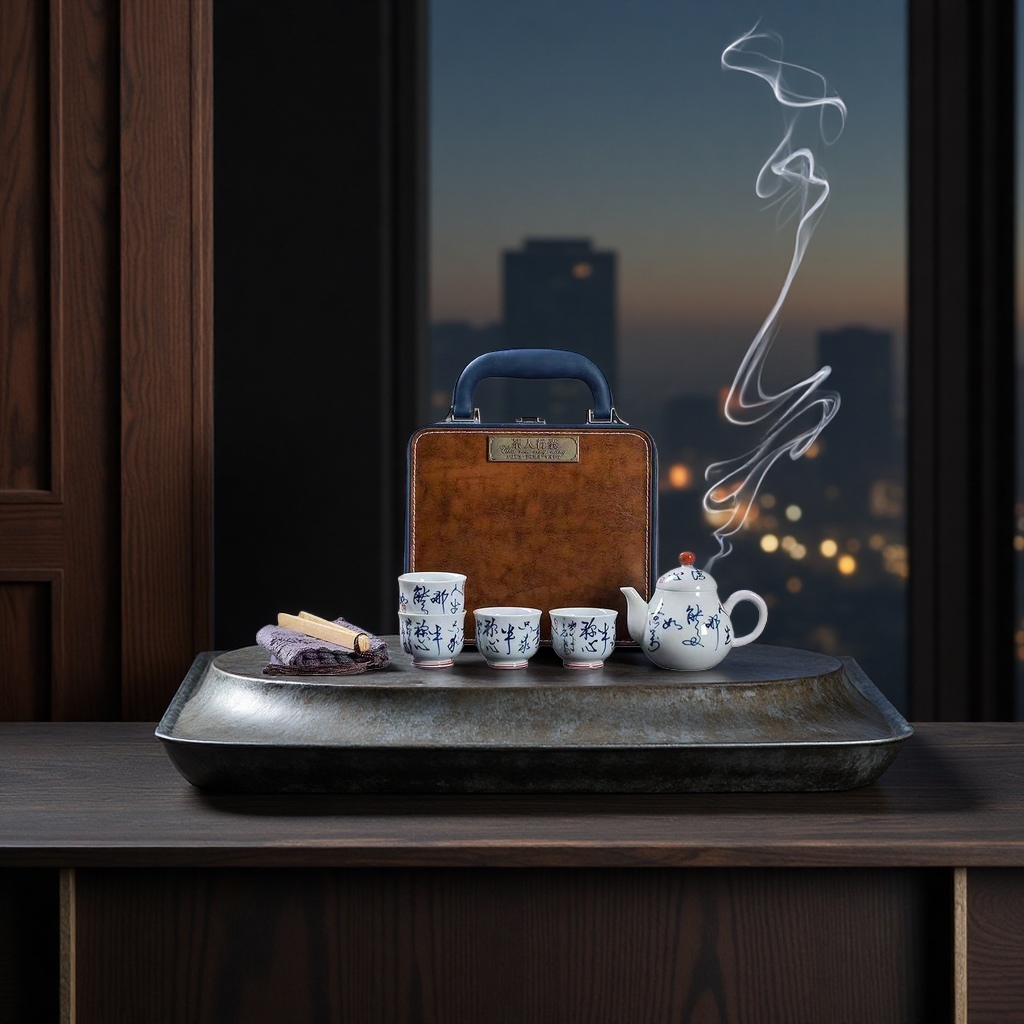 茶具套装 茶壶茶杯旅行包便携式陶瓷茶具礼盒