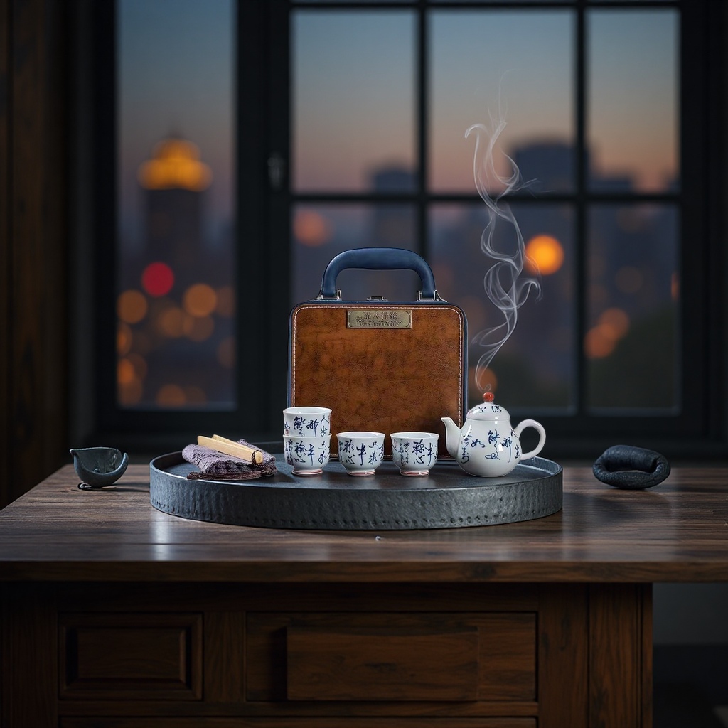 Set de té tetera tazas de té kit de viaje kit de té de cerámica portátil caja de regalo Specification image