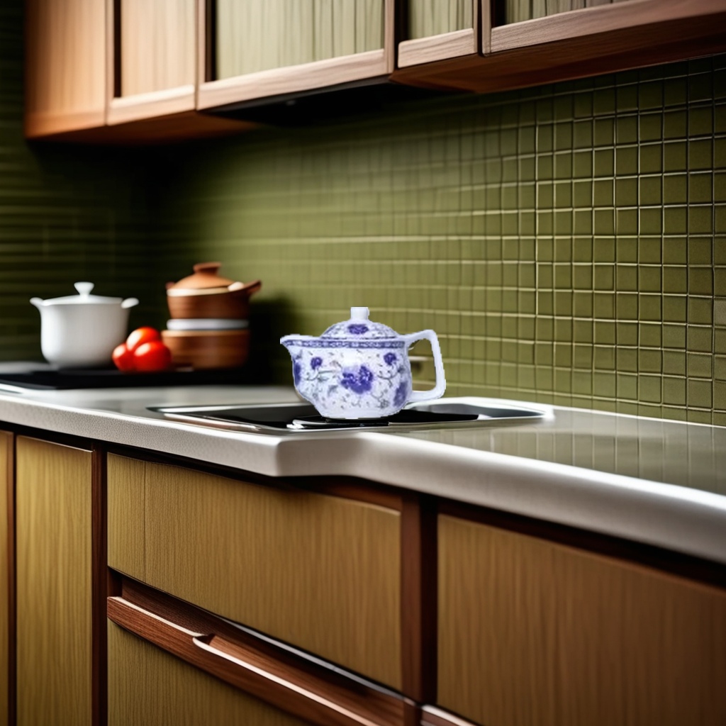 Blue and white porcelain ceramic teapot, household kung fu tea set with filter Application Scenario
