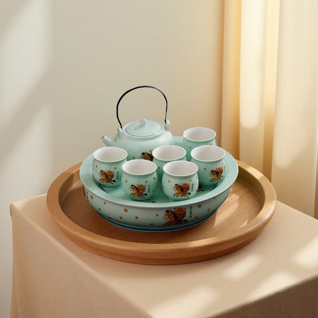 Tea set: Teapot with tea cups, ceramic Gongfu tea set gift box details Picture
