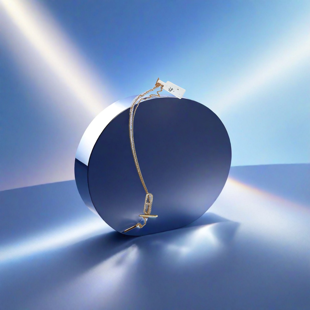 قلادة ذهبية بسيطة تقريبا مع ترقوة السيدة Specification image