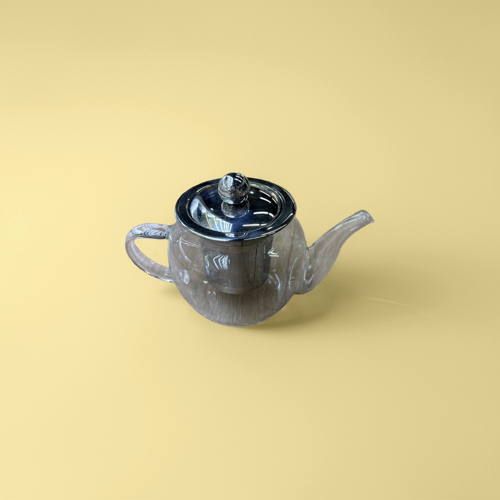 高硼硅透明玻璃茶壶 300ml 手工吹制泡茶壶 家用办公室茶具