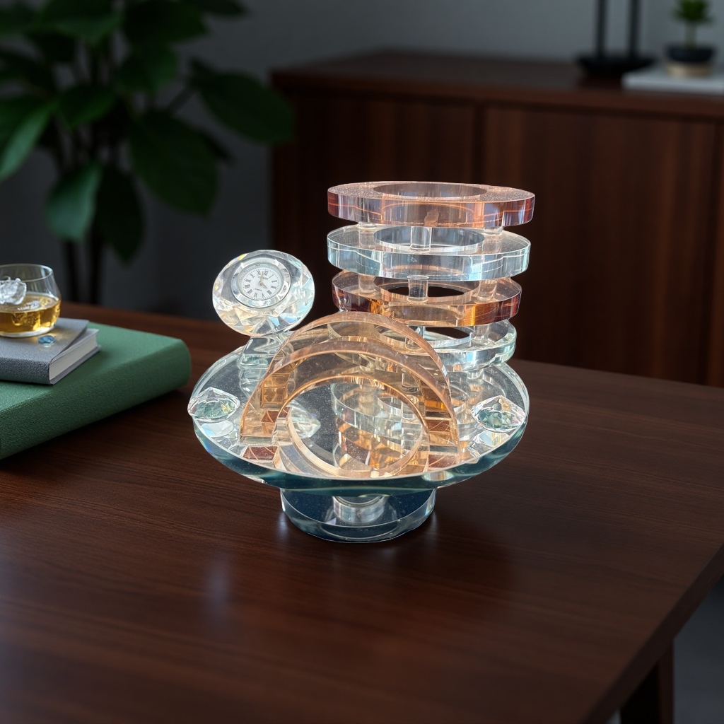 水晶装饰品 客厅卧室摆件北欧风家居饰品透明水晶工艺品细节图