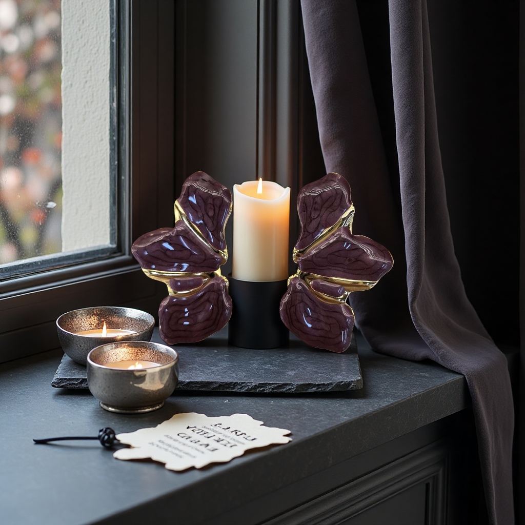 Purple butterfly-shaped earrings are fashionable and light luxury alloy earrings for women's daily wear