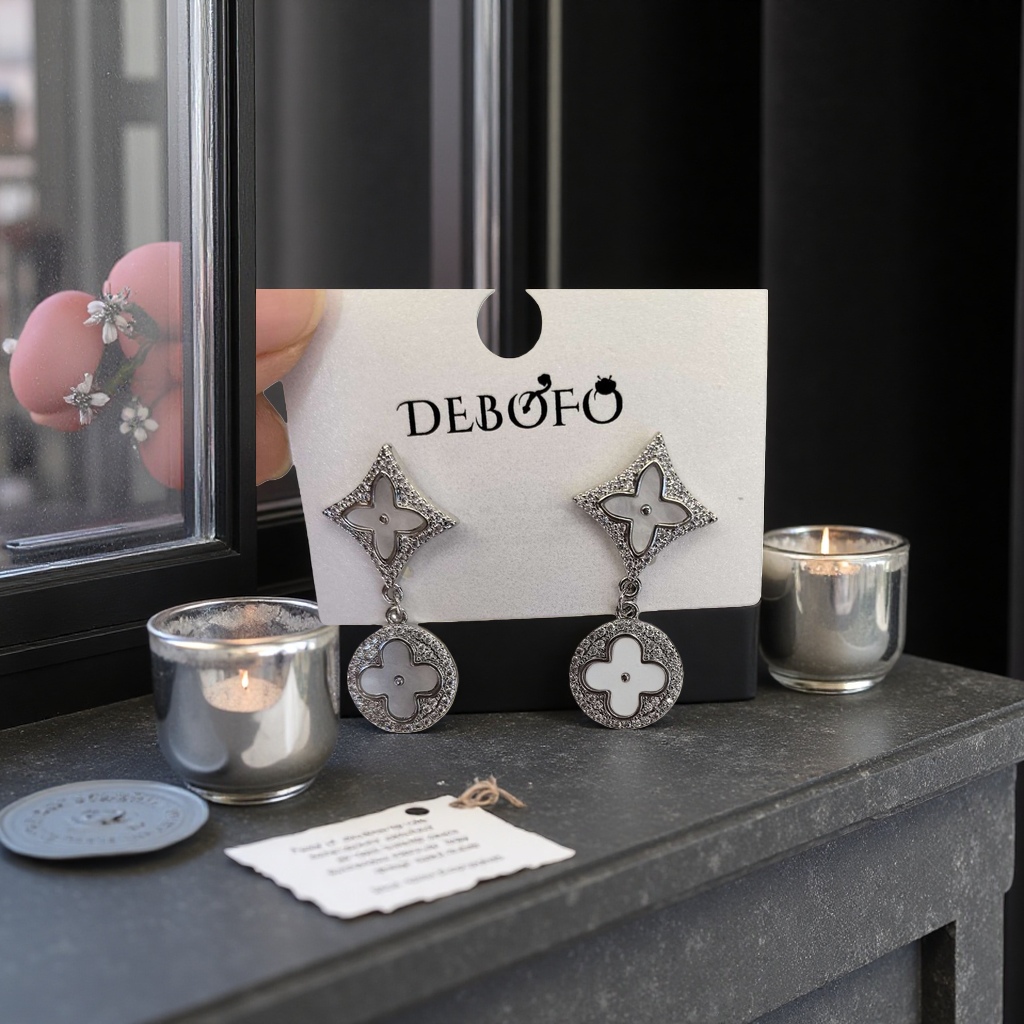Pendientes de lujo de plata 925 para mujer un par de trajes antialérgicos orejeras