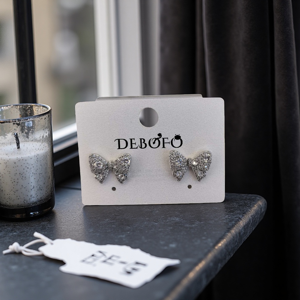 Bowknot earrings mujer moda simple earpieces 1 par Specification image