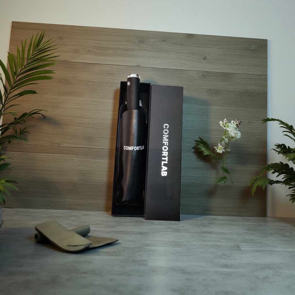 COMFORTLAB Black portable massage gun black packaging box details Picture