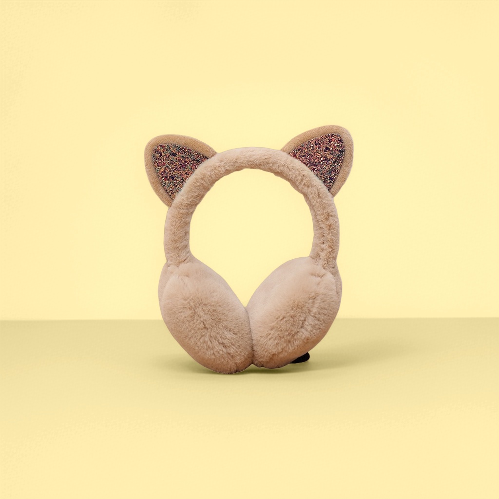 毛绒猫耳罩保暖耳罩冬季可爱毛绒耳套图