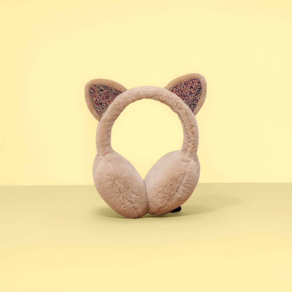 毛绒猫耳罩保暖耳罩冬季可爱毛绒耳套产品图