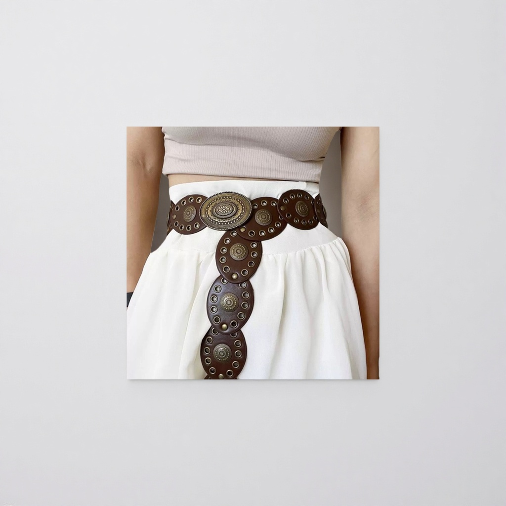 Decorative belt, a fashionable and versatile belt for women, is a simple, individual and trendy accessory details Picture