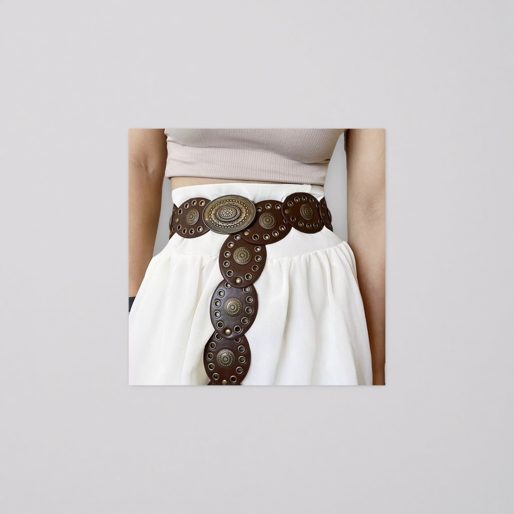 Decorative belt, a fashionable and versatile belt for women, is a simple, individual and trendy accessory Specification image