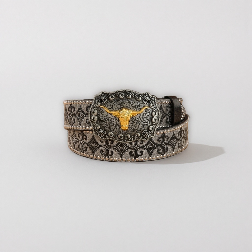 Western-style genuine leather belt men's casual belt, 1.5cm wide adjustable Specification image