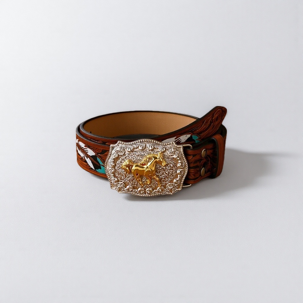 Western-style belt + belt