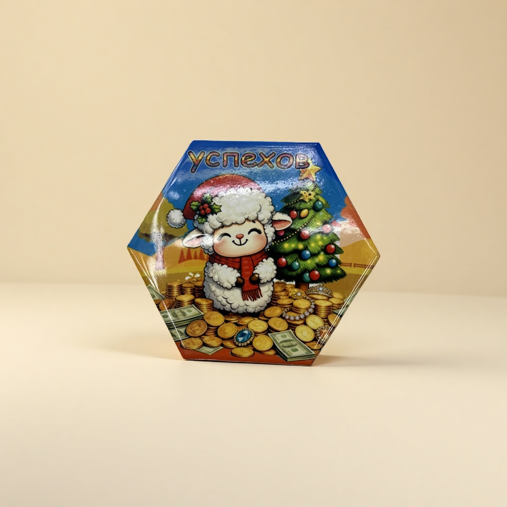 卡通羊圣诞主题装饰品 节日氛围挂件摆件礼盒装冰箱贴文创产品图
