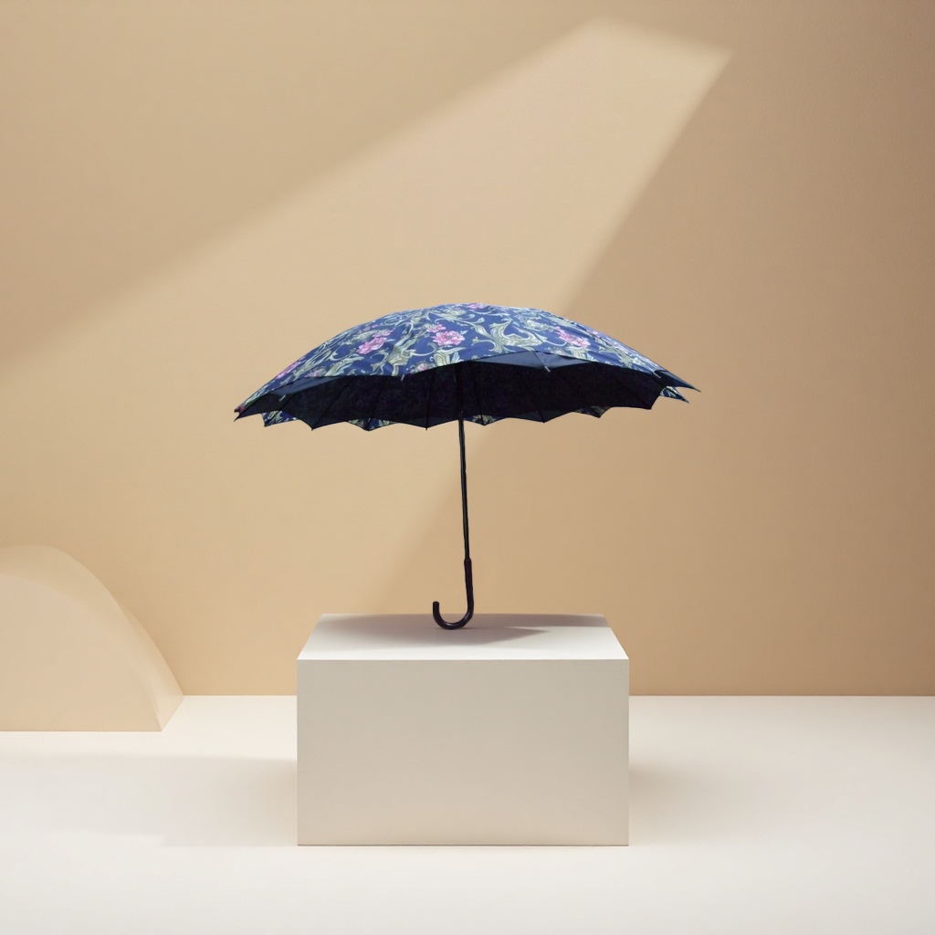 Floral pattern all-weather umbrella, waterproof, sun-proof, lightweight and foldable, suitable for both women and men Specification image