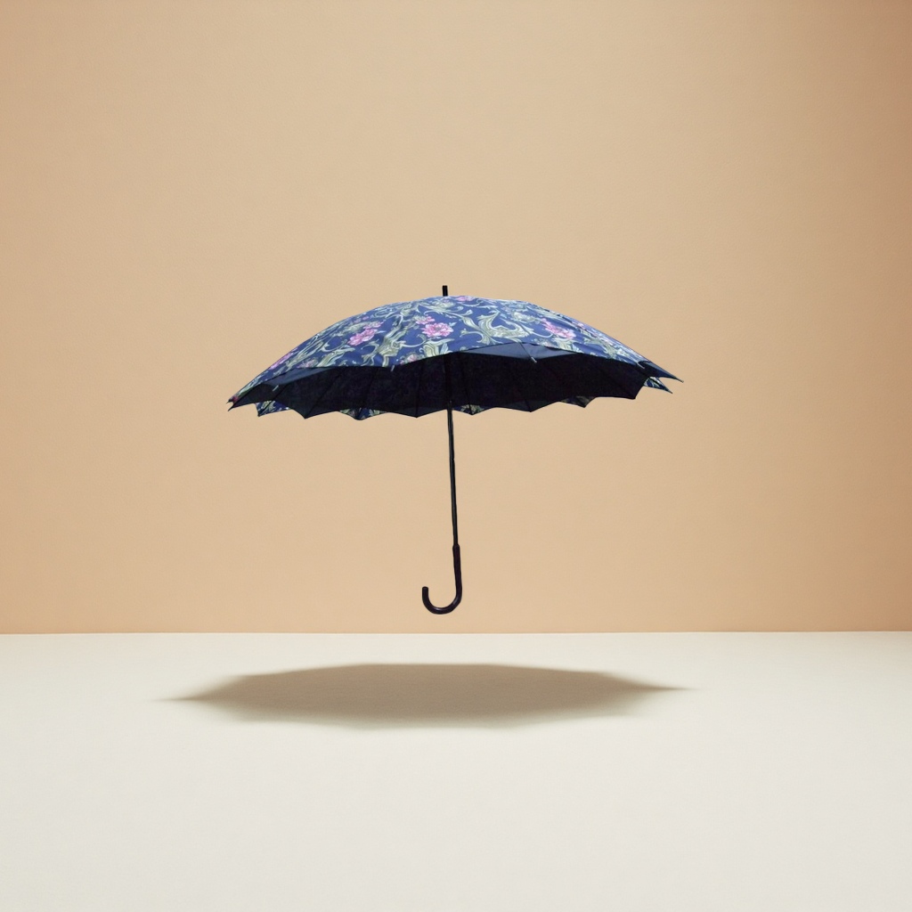 Floral pattern all-weather umbrella, waterproof, sun-proof, lightweight and foldable, suitable for both women and men