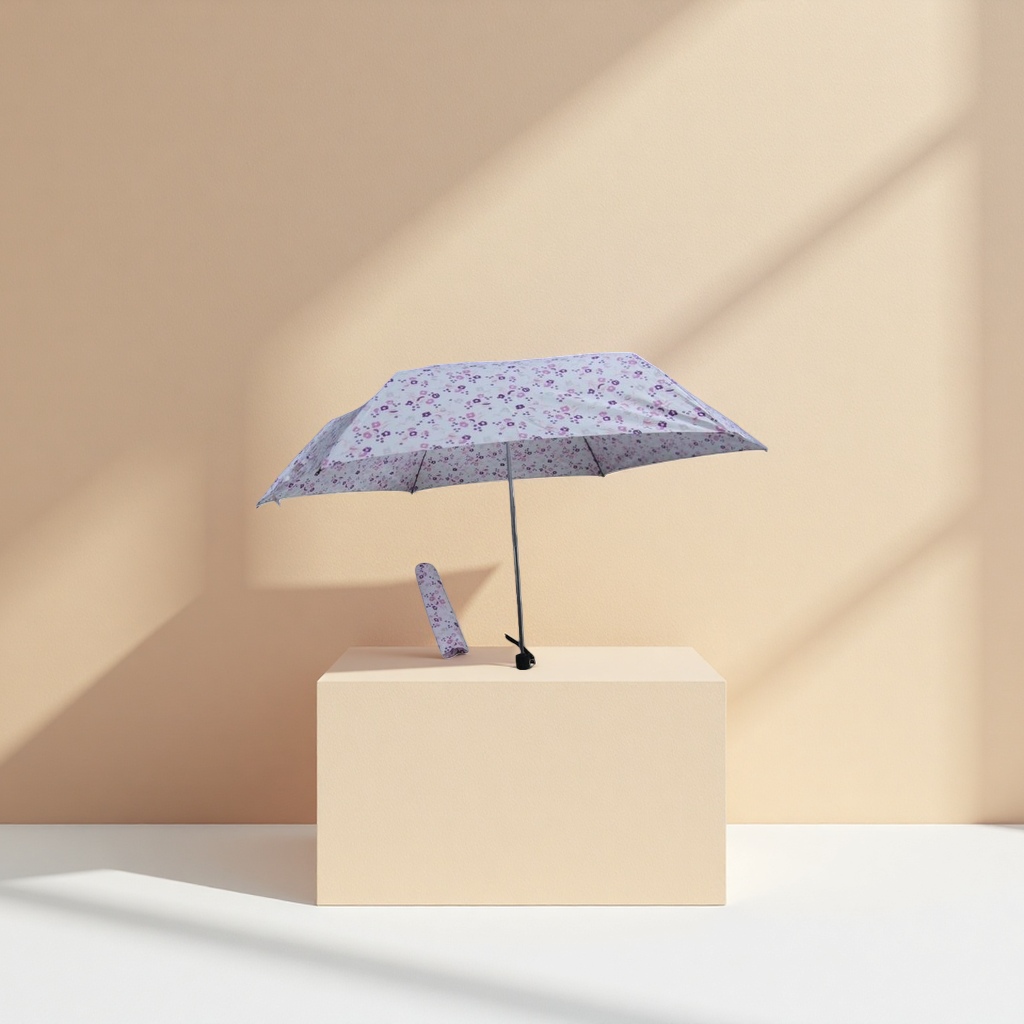 A portable, automatic opening and closing umbrella made of high-density impact-patterned fabric for women Specification image