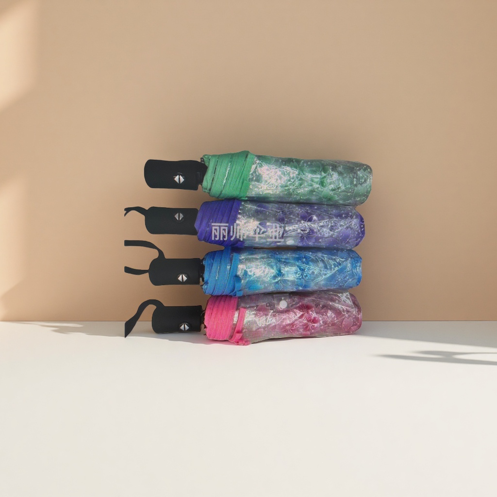 Portable folding umbrella for both weather and rain, lightweight, windproof, sun-proof and sunshade details Picture