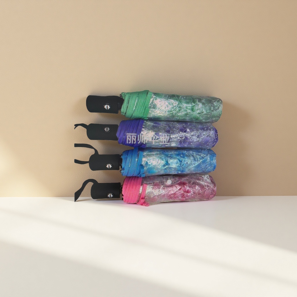 Portable folding umbrella for both weather and rain, lightweight, windproof, sun-proof and sunshade Specification image