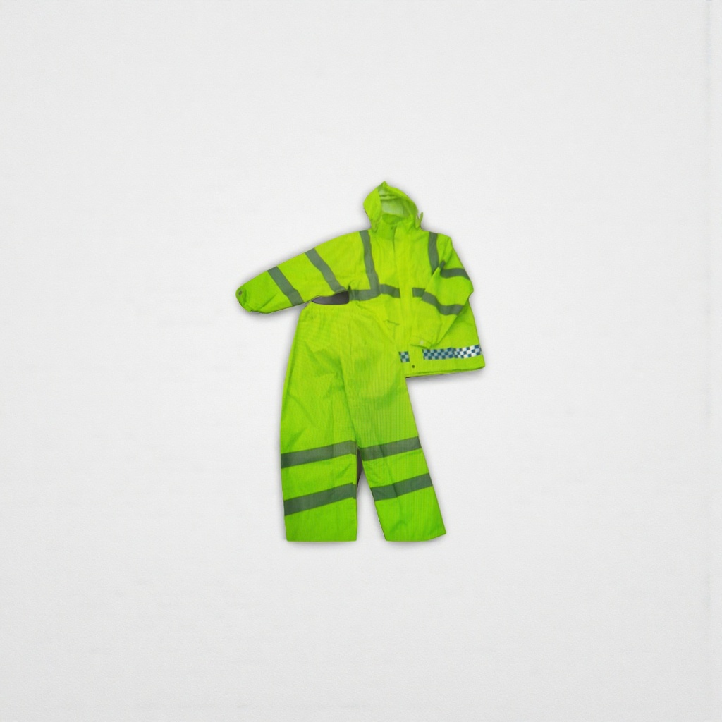 Fluorescent green reflective work clothes, universal safety protective clothing for men and women, with high visibility at night details Picture