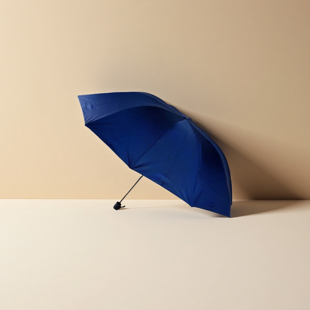 Blue all-weather umbrella, waterproof and sun-proof portable folding sunshade umbrella Application Scenario