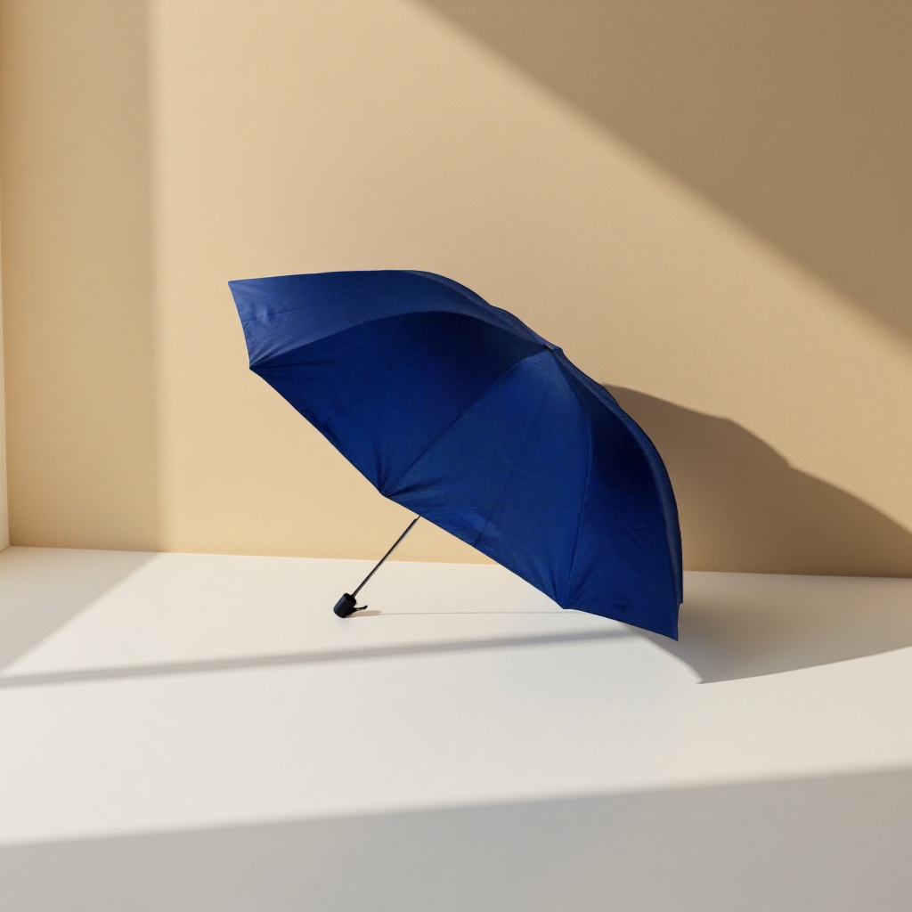 Blue all-weather umbrella, waterproof and sun-proof portable folding sunshade umbrella Specification image