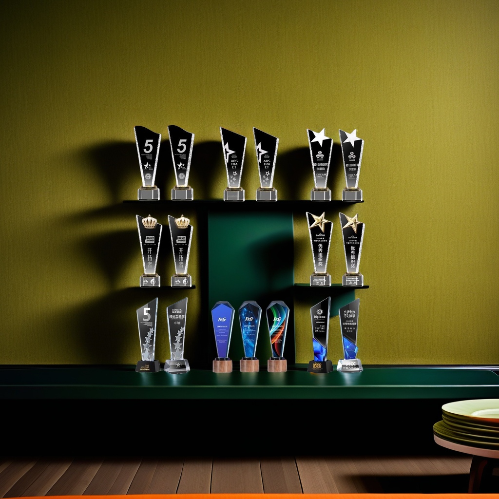 Customized metal gold-plated trophy, 30cm award ceremony trophy Specification image