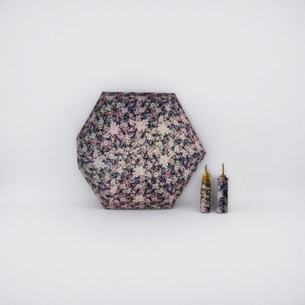 The Freesia Red five-fold umbrella is a portable sun protection and all-weather folding umbrella Application Scenario