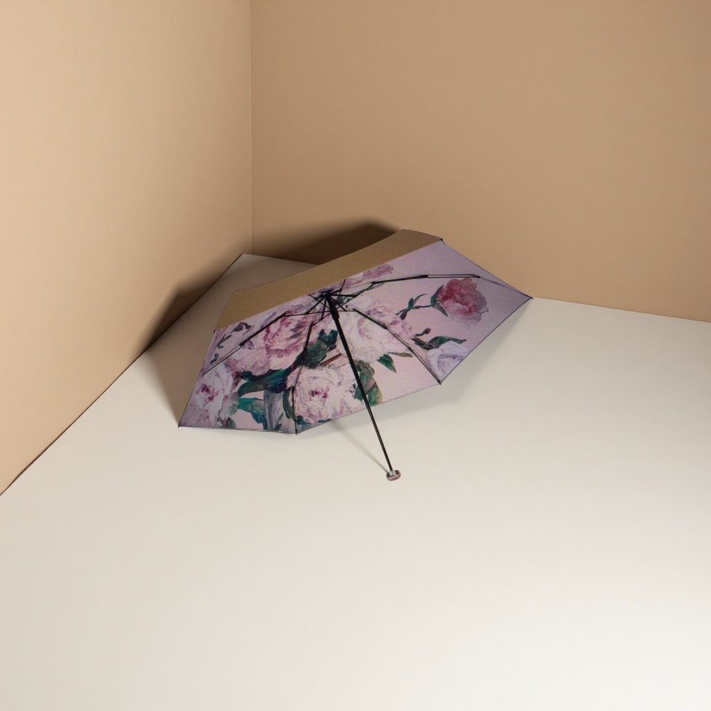 Floral pattern all-weather umbrella, waterproof, sun-proof, lightweight and foldable, suitable for both women and men
