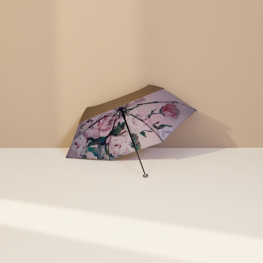 Floral pattern all-weather umbrella, waterproof, sun-proof, lightweight and foldable, suitable for both women and men Specification image