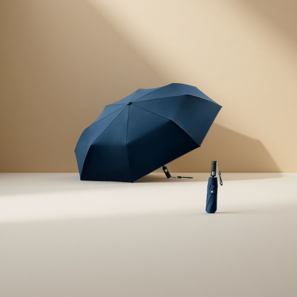 المظلة الكهربائية الزرقاء الداكنة تفتح تلقائيا، والمظلات المزدوجة الاستعمال Specification image