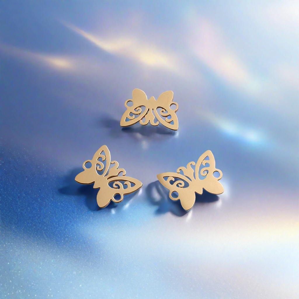 Metal butterfly decorations, wall ornaments, home soft furnishings, floor mirrors, edge decorations, table flower art accessories Specification image