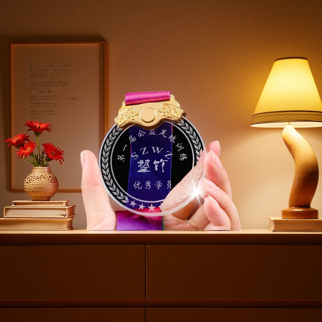Customized high-transparency K9 crystal MEDALS for award ceremonies, exquisite and transparent honor ornaments as souvenirs Application Scenario