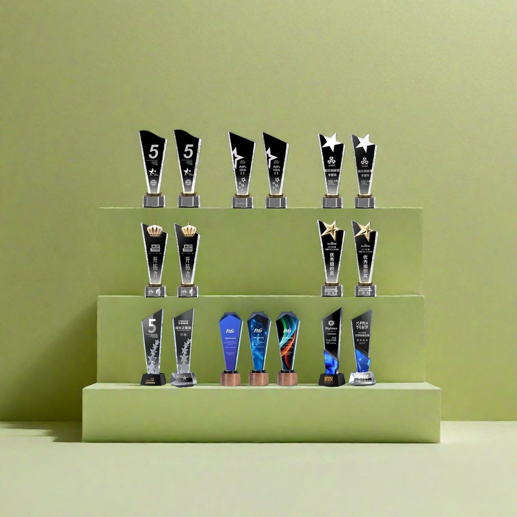 Customized metal gold-plated trophy, 10-inch award ceremony commemorative trophy details Picture