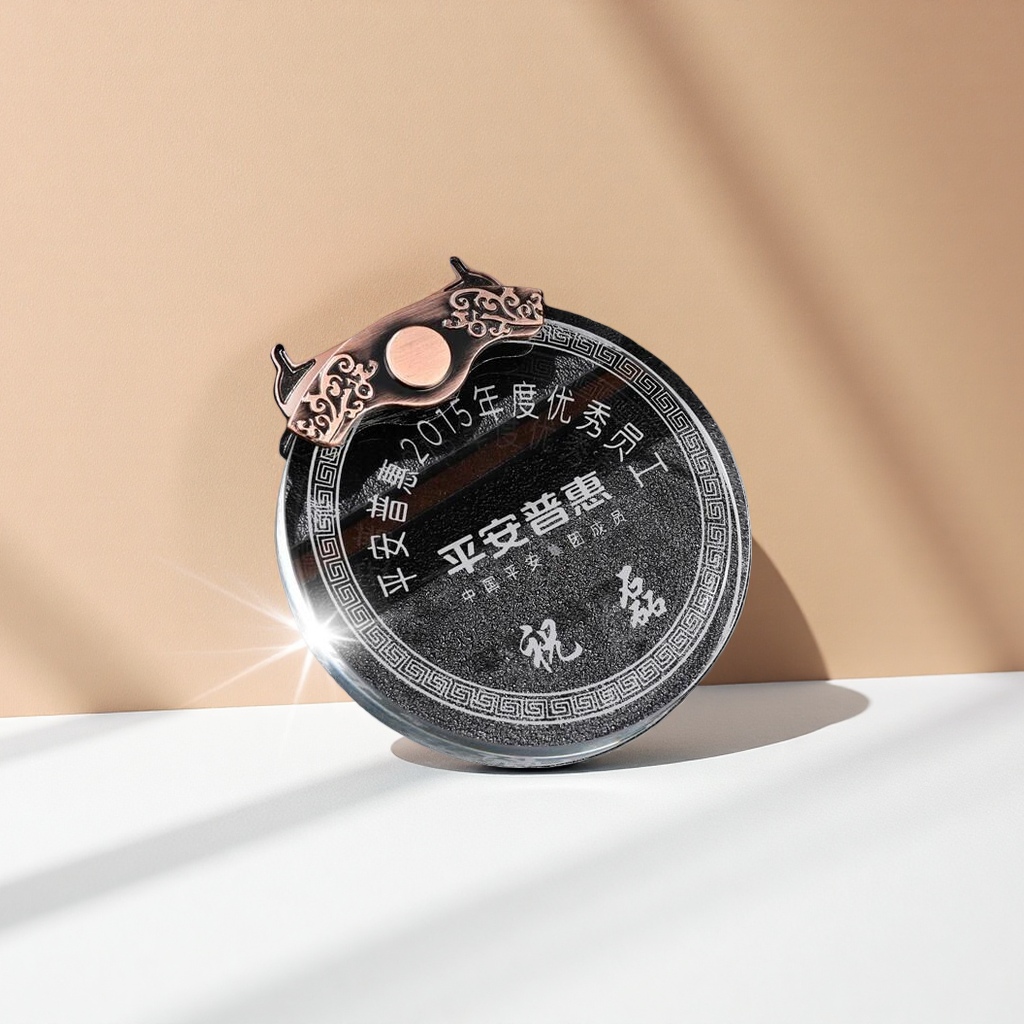 水晶奖牌定制颁奖纪念品高端透明立体雕刻工艺