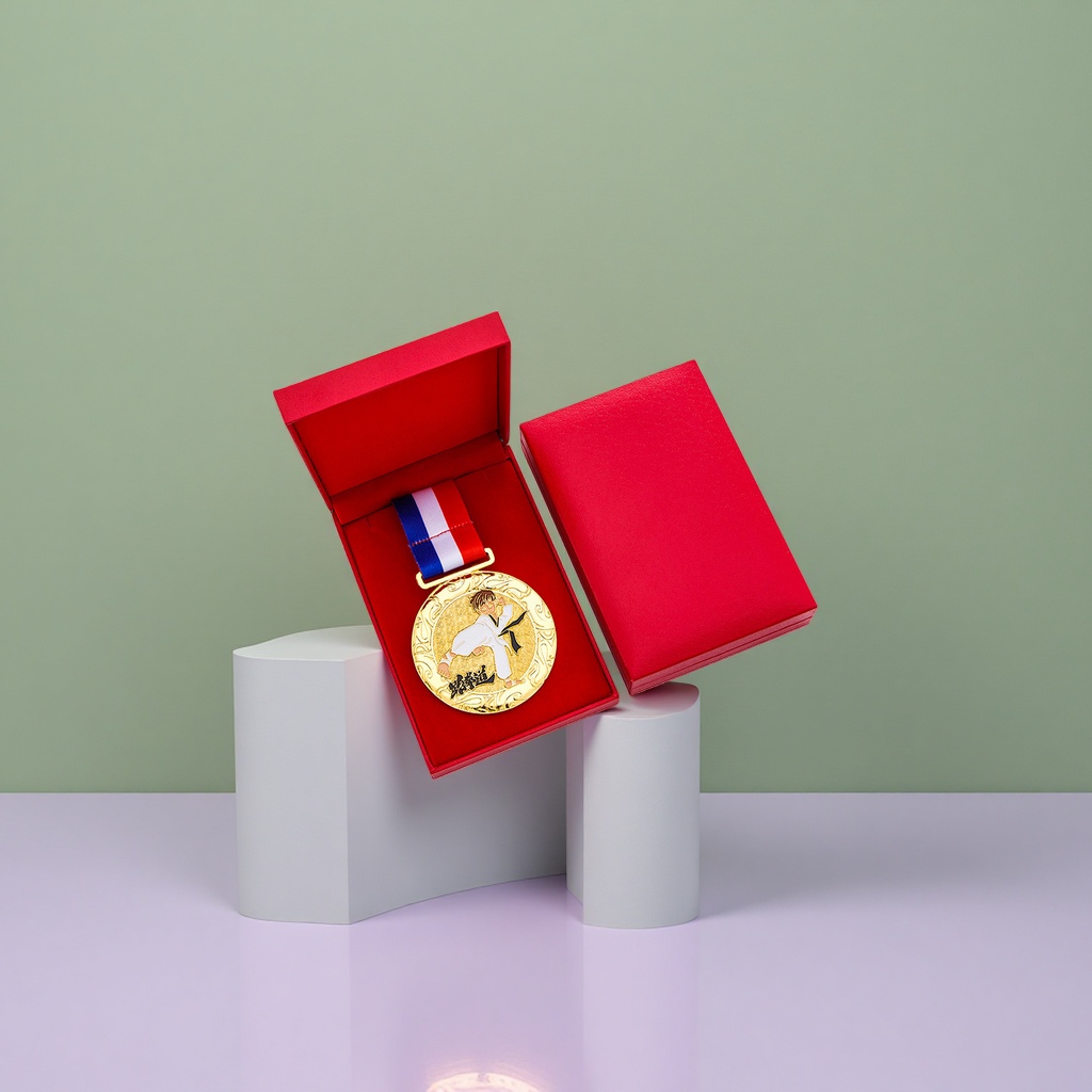 The copper alloy MEDALS specially designed for competitive events have a diameter of 75mm and a thickness of 3mm, and can be customized with engraved characters details Picture