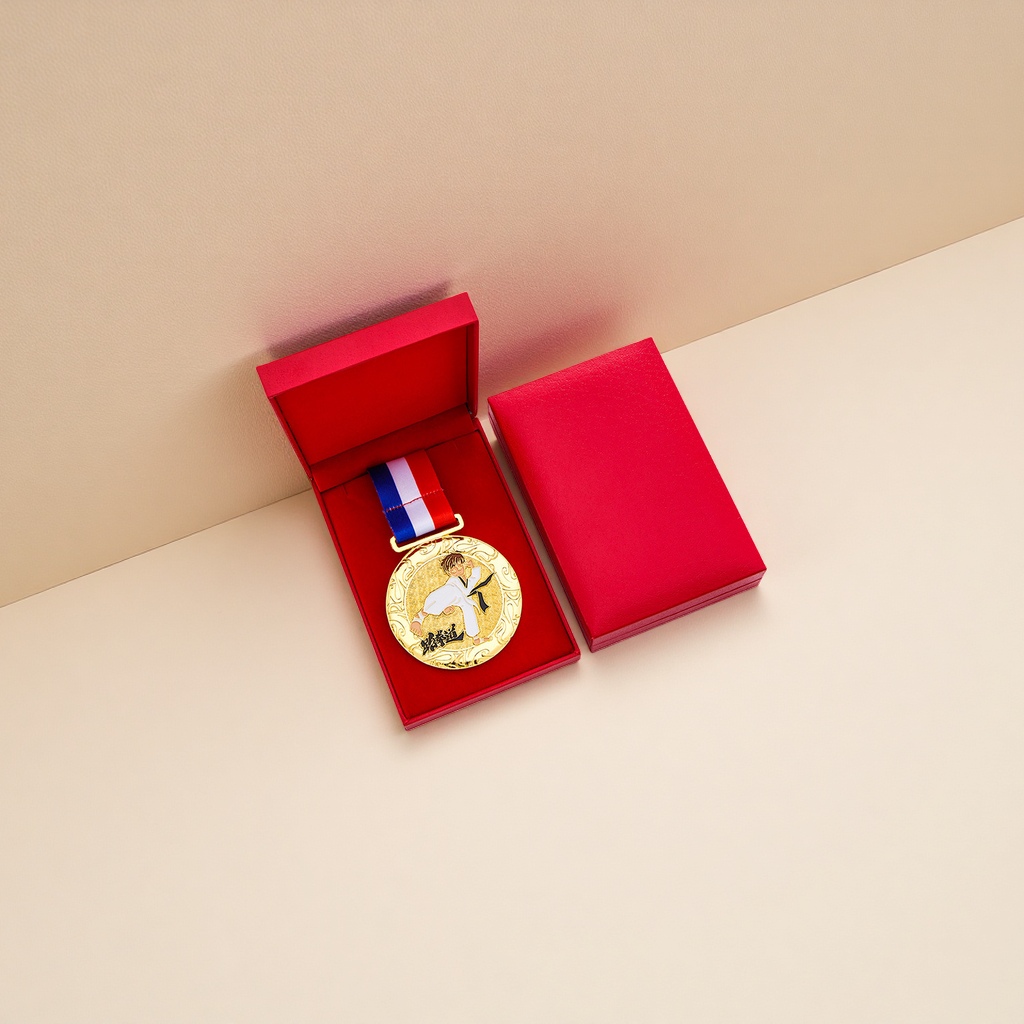 The alloy MEDALS specially designed for competitive events feature a circular double-sided relief design and can be customized with engraved characters details Picture
