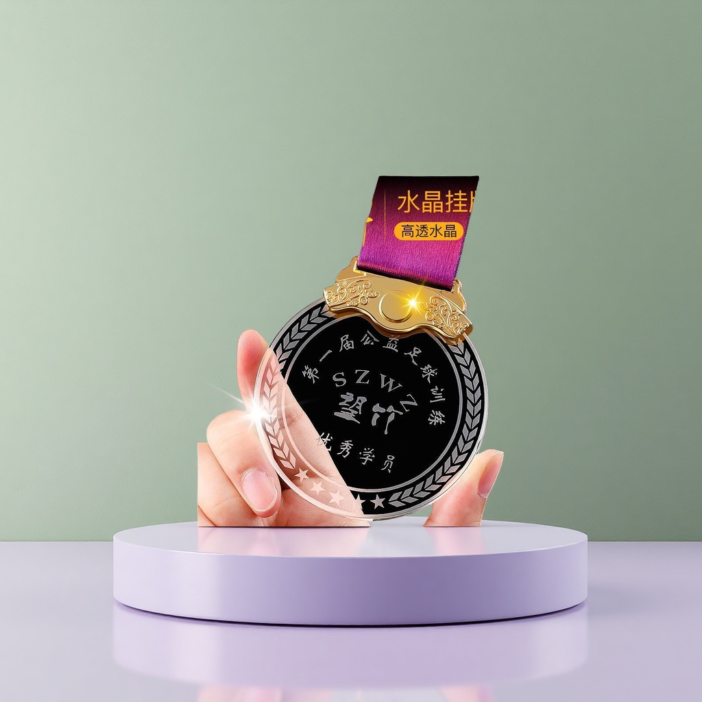 Customized crystal MEDALS, metallic texture commemorative MEDALS, engraved award gifts Application Scenario