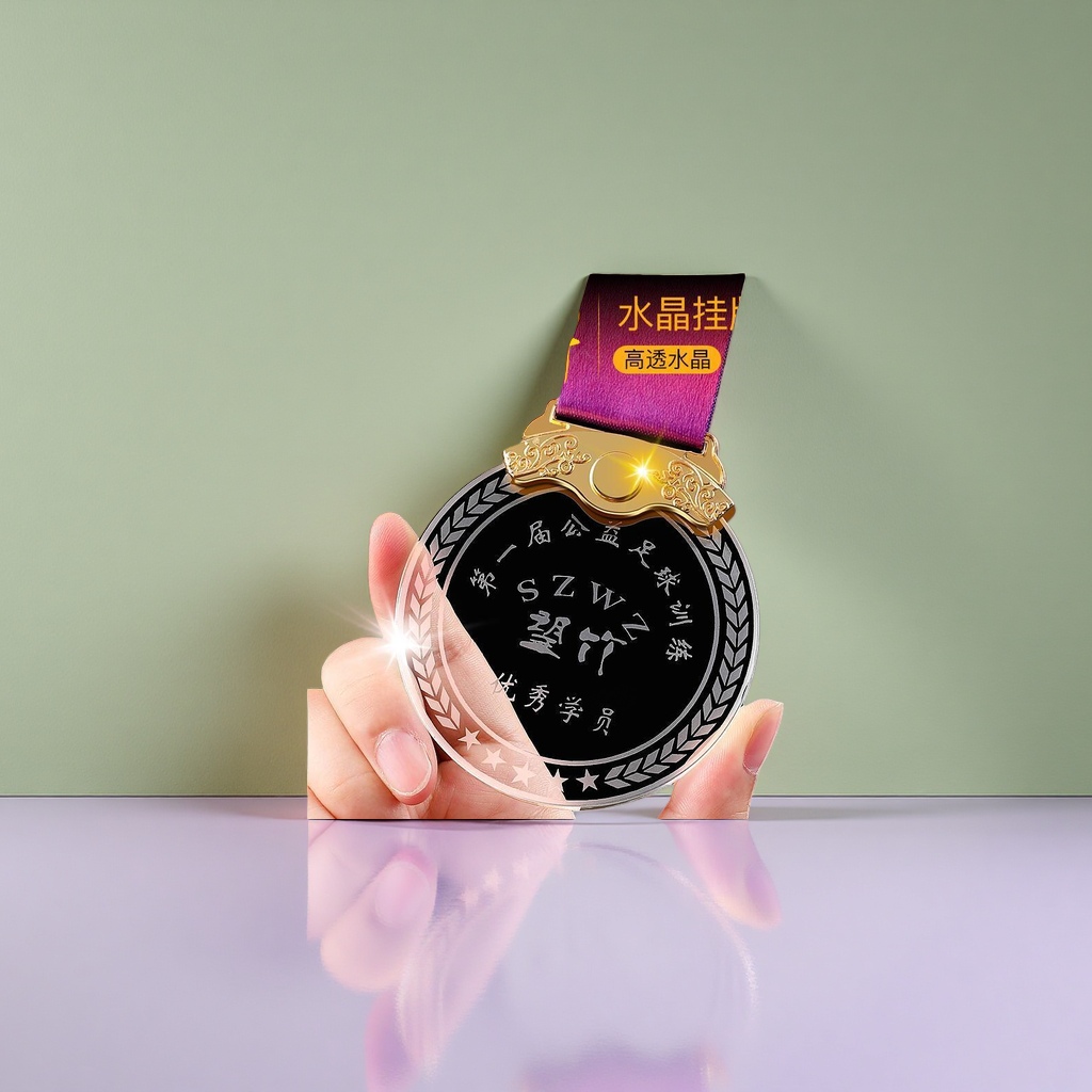 Customized crystal plaque MEDALS, commemorative MEDALS, honor and commendation pendants details Picture