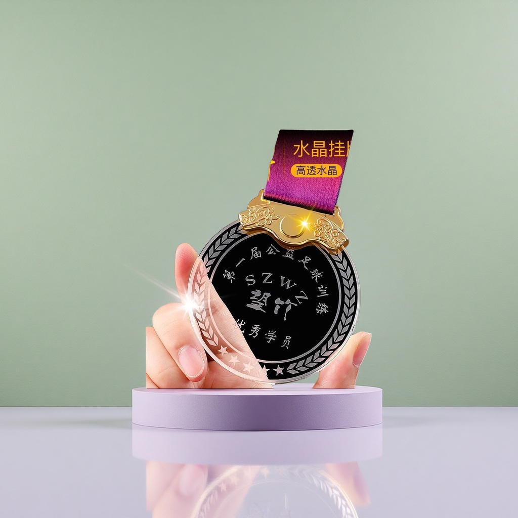 Customized crystal plaque MEDALS, commemorative MEDALS, honor and commendation pendants Application Scenario