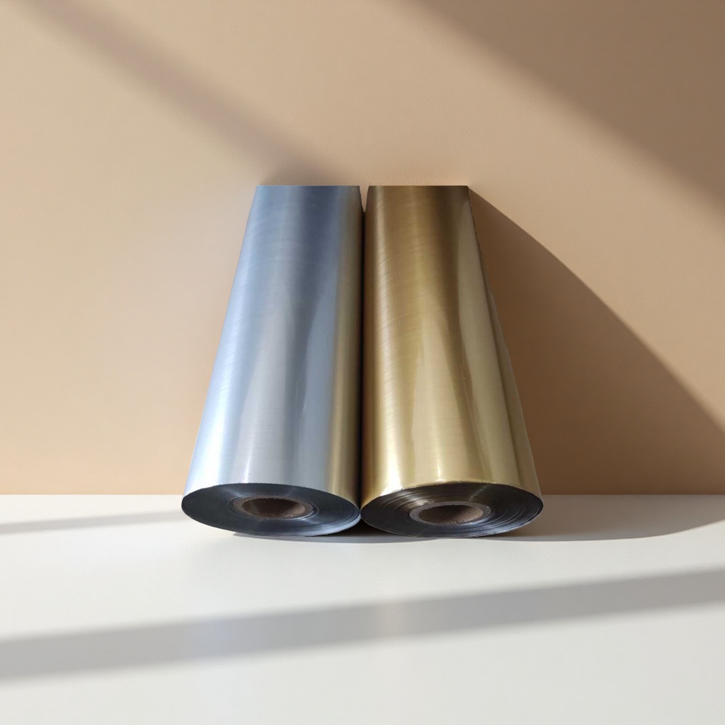 Rollos de película de color metálico para la decoración de la superficie del espejo mate material de PVC PET rollos 1 metro de ancho Specification image