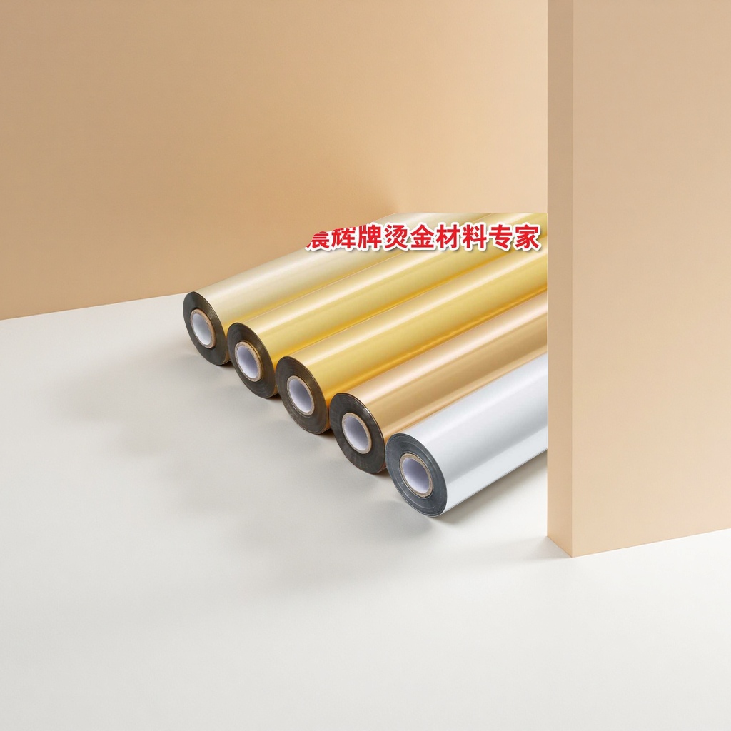 Hot stamping paper roll hot stamping material oro metal textura para decoración puede ser ancho personalizado Application Scenario