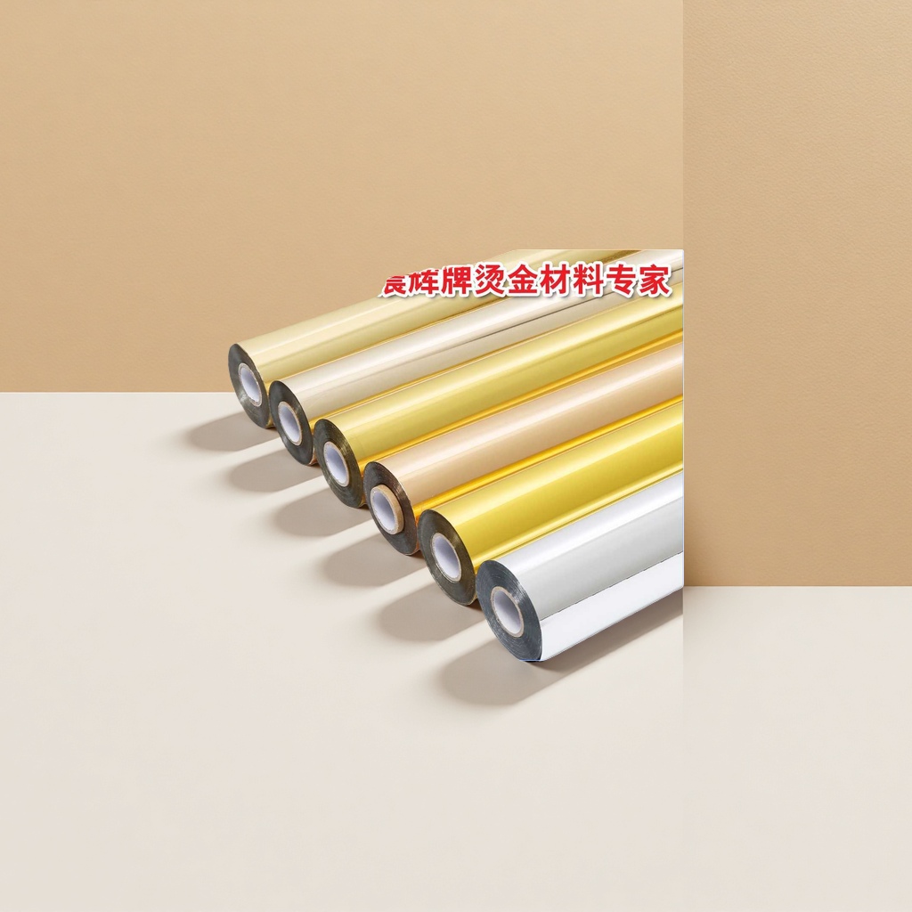 Roll hot stamping papel metalizado brillante material PET impresión hot stamping especial alta adherencia rollos details Picture