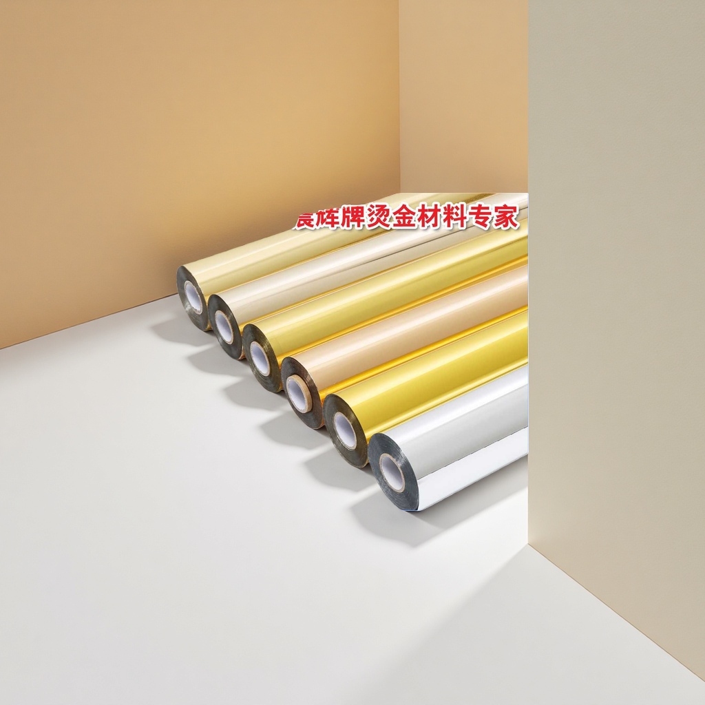 Roll hot stamping papel metalizado brillante material PET impresión hot stamping especial alta adherencia rollos Specification image