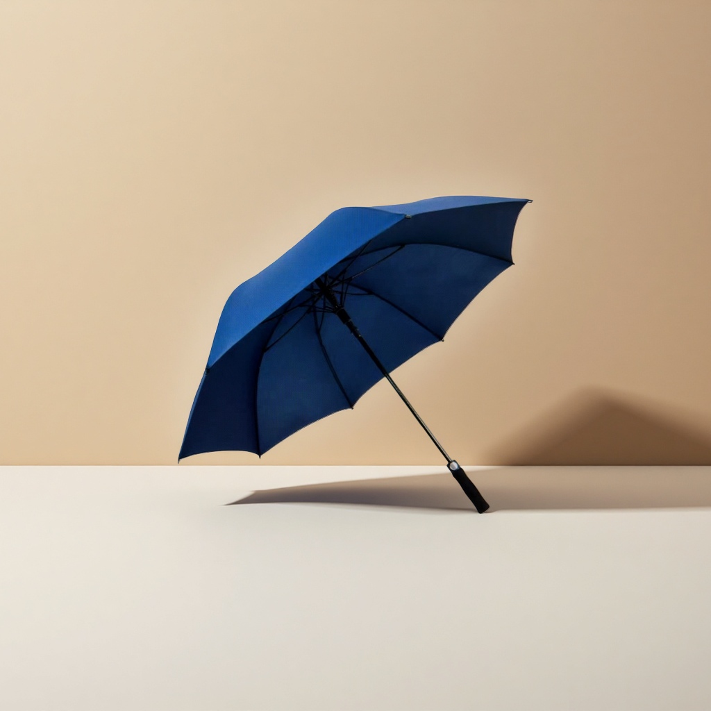 Blue all-weather umbrella, waterproof and sun-proof portable folding sunshade umbrella Application Scenario