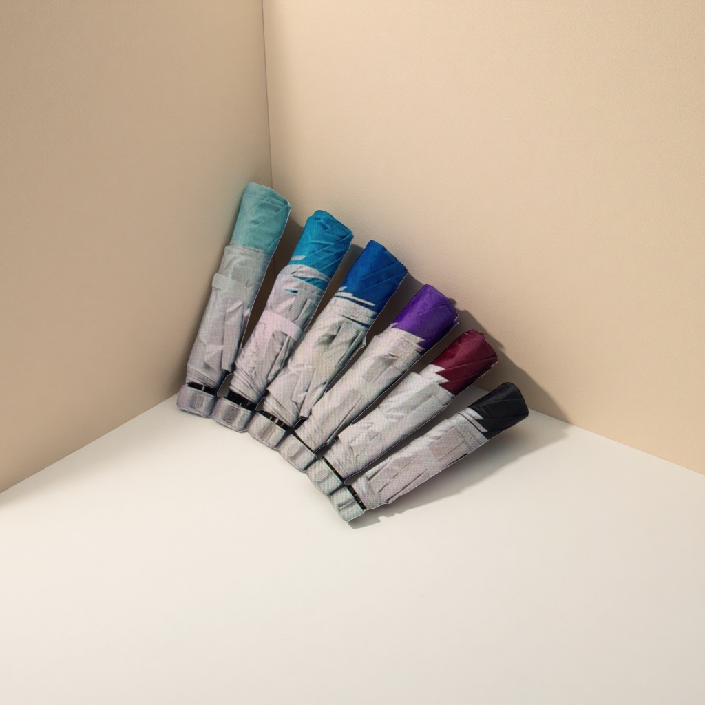 The colorful folding umbrella is waterproof, sun-proof, portable, suitable for both sunny and rainy days, lightweight and compact, and can be used by both women and men Application Scenario