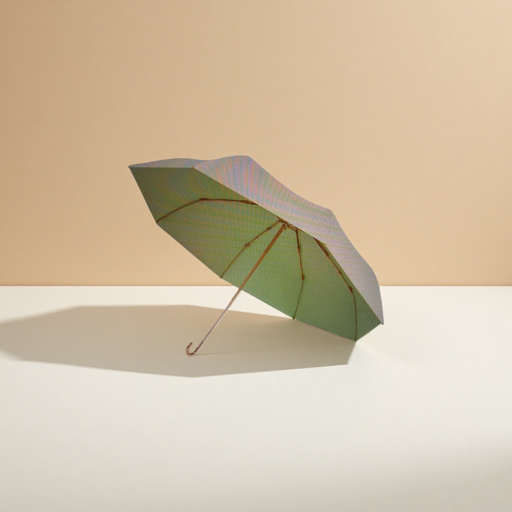 Green all-weather umbrella, waterproof, sun-proof and sunshade umbrella, lightweight folding umbrella details Picture
