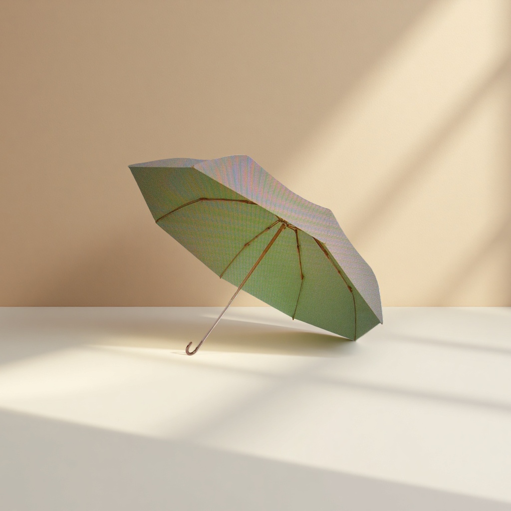 Green all-weather umbrella, waterproof, sun-proof and sunshade umbrella, lightweight folding umbrella Specification image