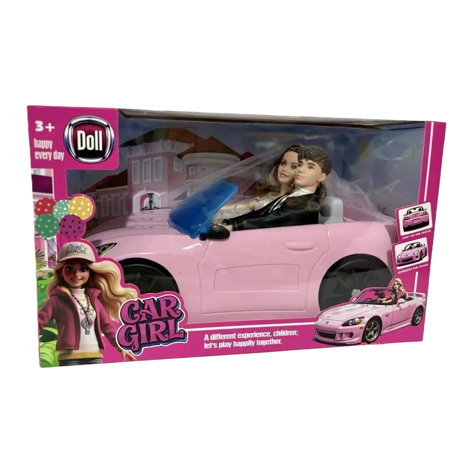 The car girl doll set includes a variety of accessories Item Picture